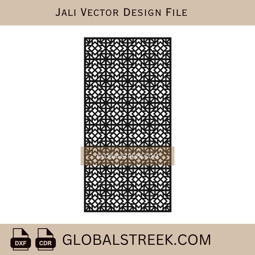 Decorative Jali Design File for Wall & Partition Cutting