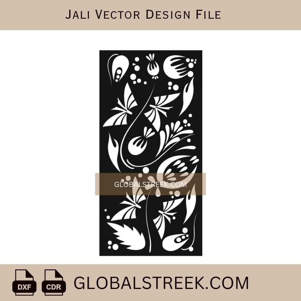 Modern Laser Cutting Jali Pattern DXF File