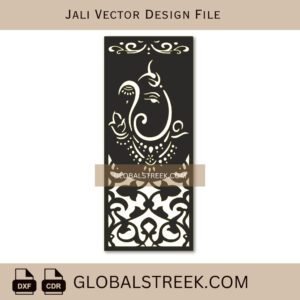 Lord Ganesha Stencil Design | Ganesha Laser Cutting Vector File