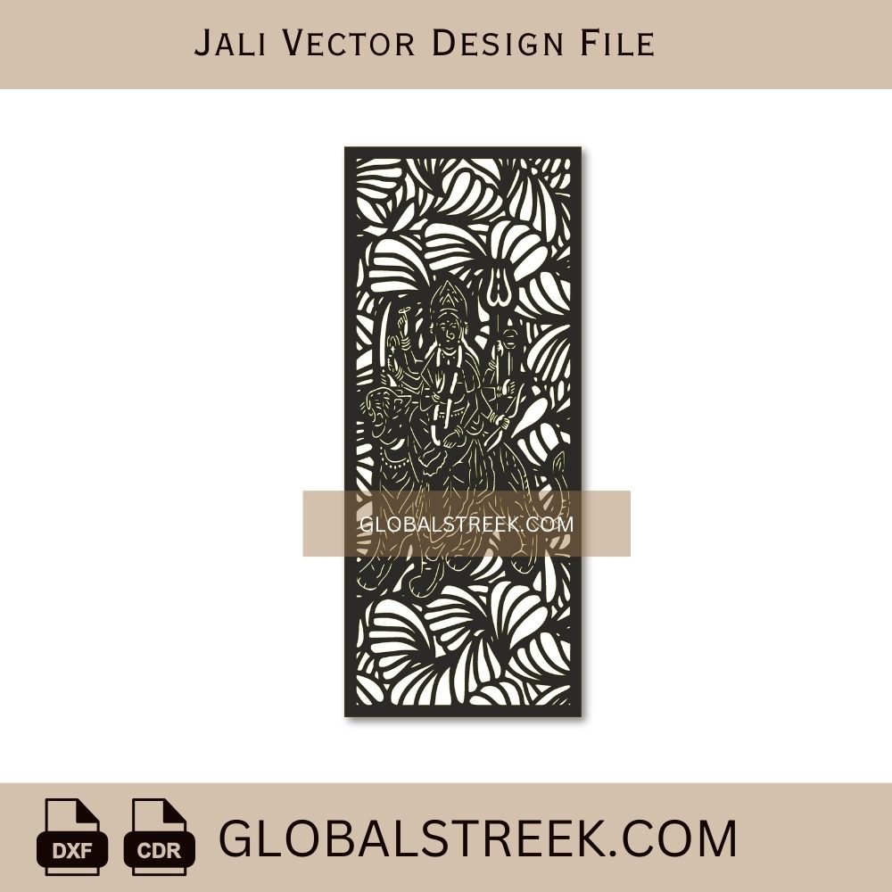 Durga Maa Jali CNC Cutting Design | Durga Maa Laser Cutting Vector File