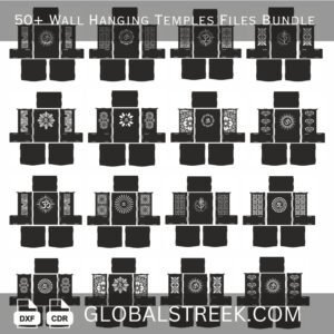 Wall Hanging Temple Design File Bundle | 50+ Laser Cutting Temple Designs - Image 3