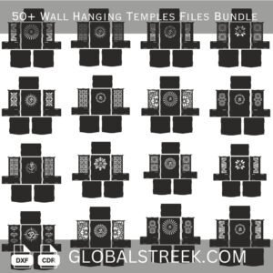 Wall Hanging Temple Design File Bundle | 50+ Laser Cutting Temple Designs - Image 2