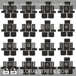 Wall Hanging Temple Design File Bundle | 50+ Laser Cutting Temple Designs - Image 4