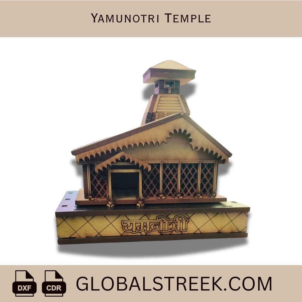 Yamunotri Dham Laser Cutting Design File | Temple CNC & Laser Cutting Vector