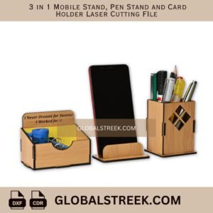 mobile stand laser cutting file DXF design