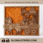 Arjun Rath Engraving Frame Design DXF laser engraving file for CNC decorative frame pattern download