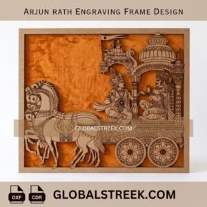 Arjun Rath Engraving Frame Design DXF laser engraving file for CNC decorative frame pattern download