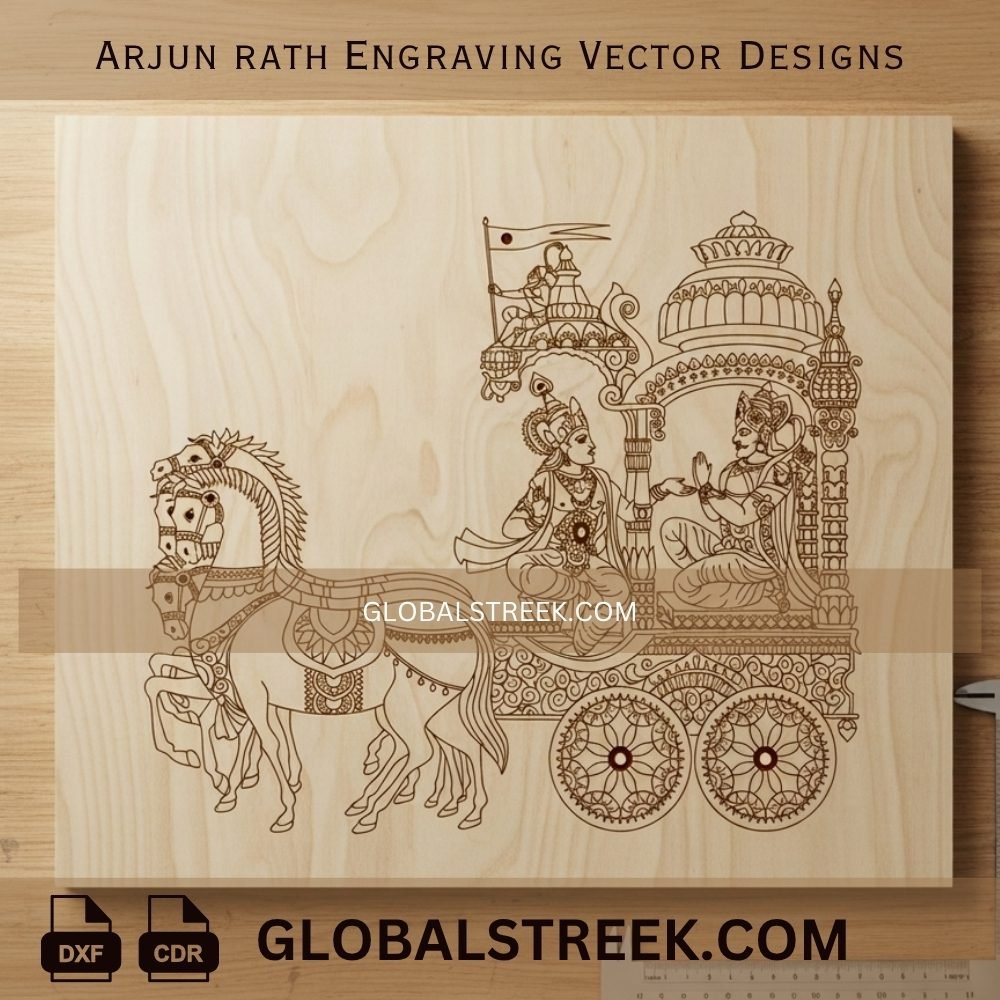 Arjun Rath Engraving Vector Designs DXF laser engraving CNC vector file download high detail design