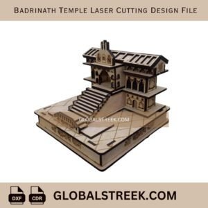 Badrinath Temple Laser Cutting Design File | CNC Laser Cut DXF & CDR