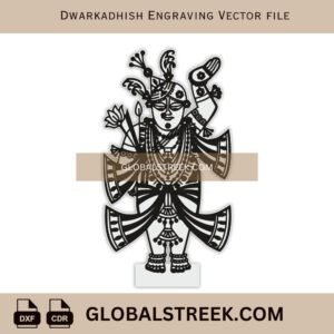 Dwarkadhish Engraving Vector File | Laser Engraving & Cutting DXF Design