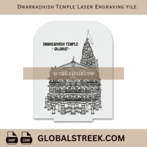 Dwarkadhish Temple Laser Engraving File | DXF Vector Design
