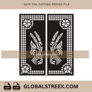Gate Jali Cutting Design File | Decorative CNC Laser Gate Jali Design