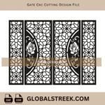 Gate CNC Cutting Design File | Decorative Metal Gate Design