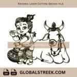 Krishna Laser Cutting Design File | Engraving & Cutting Wall Art DXF Vector