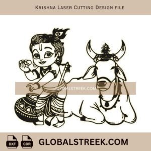 Krishna Laser Cutting Design File | Engraving & Cutting Wall Art DXF Vector