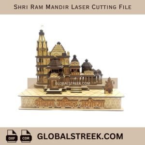 Shri Ram Mandir Laser Cutting File | CNC Laser Cut Design DXF & CDR