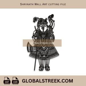 Shrinath Wall Art Cutting File | Laser Engraving & Cutting DXF Vector Design