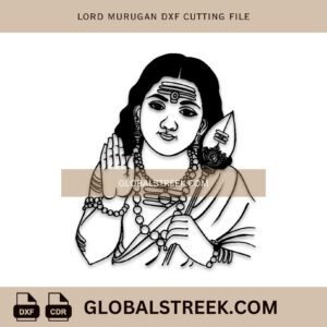 Lord Murugan DXF Cutting File | Laser Engraving & Wall Art Design