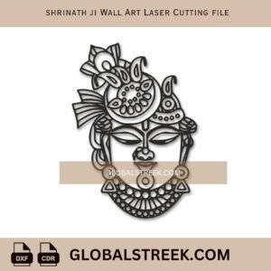 Shrinath Ji Wall Art Laser Cutting File | CNC Laser Design DXF & CDR