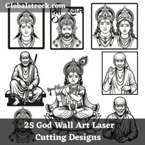 25 Premium God Wall Art Designs Bundle DXF CDR Laser Cutting Files - Image 3