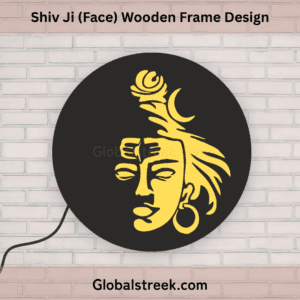 Shiv Ji face laser cut wooden frame design
