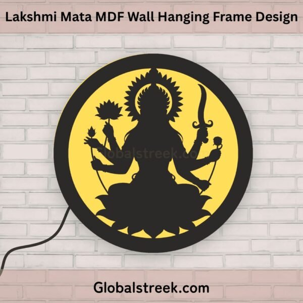 Lakshmi Mata MDF wall hanging laser cut design
