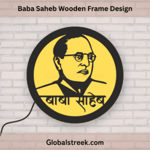 Baba Saheb laser cut wooden frame design