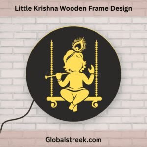 Little Krishna laser cut wooden frame design