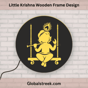 Little Krishna laser cut wooden frame design