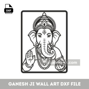 Ganesh Ji wall art DXF file for CNC laser cutting MDF and acrylic decor