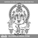 ganesh ji cnc engrave vector image
