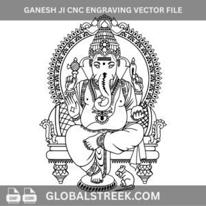 Ganesh Ji CNC Engraving Vector File Download | DXF Design for MDF & Acrylic