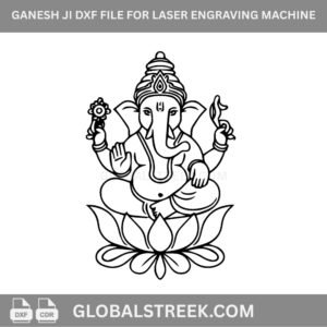 Ganesh Ji DXF File for Laser Engraving Machine | CNC Vector Design for MDF & Acrylic