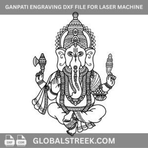 Ganpati Engraving DXF File for Laser Machine | CNC Vector Design for MDF & Acrylic