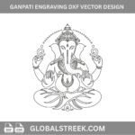 ganpati engraving vector image