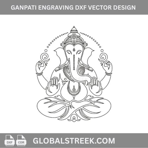 ganpati engraving vector image