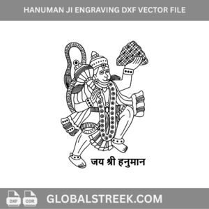 Hanuman Ji Engraving DXF Vector File | CNC Laser Design for MDF & Acrylic