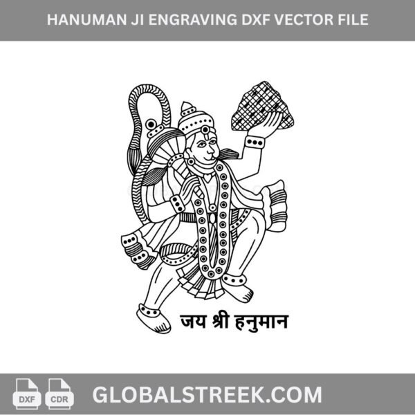hanuman engraving vector image