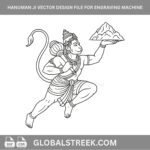 hanuman black and white image