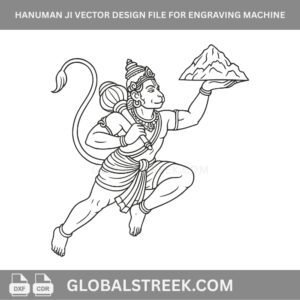 Hanuman Ji Vector Design File for Engraving Machine | DXF CNC Laser Design