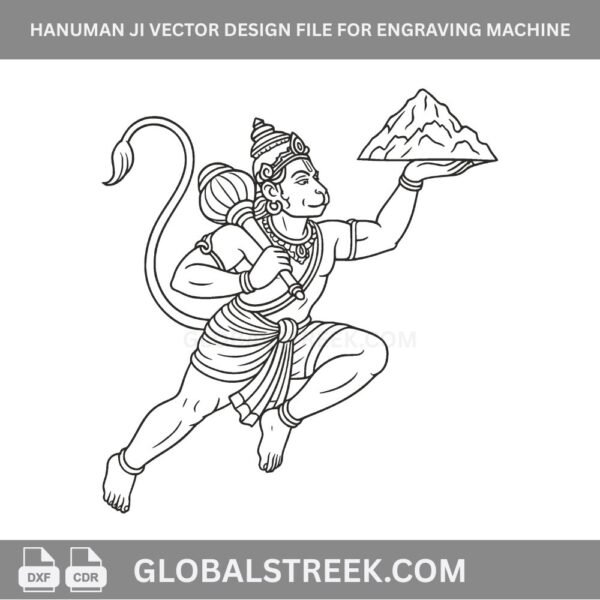 hanuman black and white image
