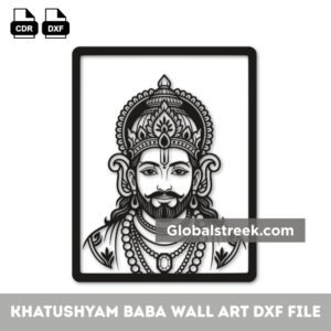 Khatu Shyam Baba Wall Art DXF File