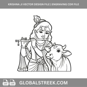 Krishna Ji Vector Design File | Engraving CDR File for CNC & Laser