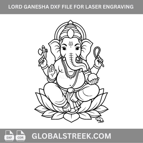 ganesh ji black and white image