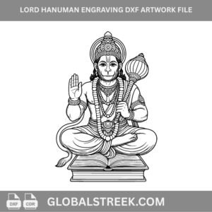 Lord Hanuman Engraving DXF Artwork File | CNC Laser Design for MDF & Acrylic