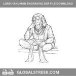 hanuman engraving vector image