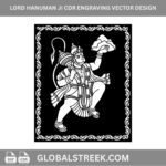 hanuman engraving vector design image