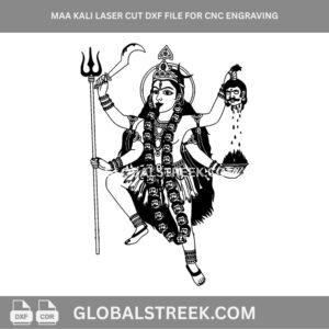Maa Kali DXF File for Laser Cutting | Goddess Kali CNC Design