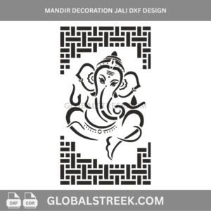 Mandir Decoration Jali DXF Design | CNC Laser Cut Pattern for MDF & Acrylic