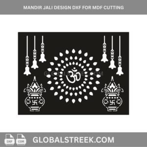 Mandir Jali Design DXF for MDF Cutting | CNC Laser Pattern for Acrylic & Wood
